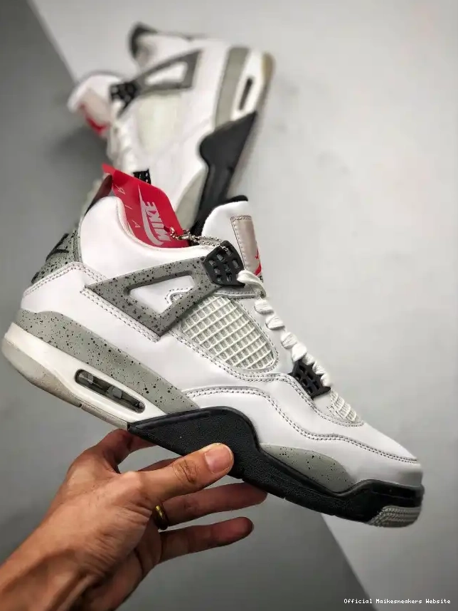 Official Maikesneakers 4 White Air 840606-192 OG Jordan (nike) Cement 0327